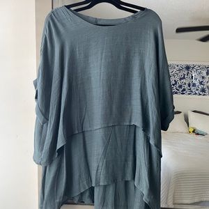 Teal Tunic Top